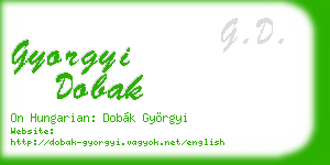 gyorgyi dobak business card