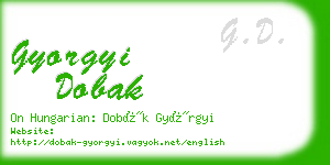 gyorgyi dobak business card
